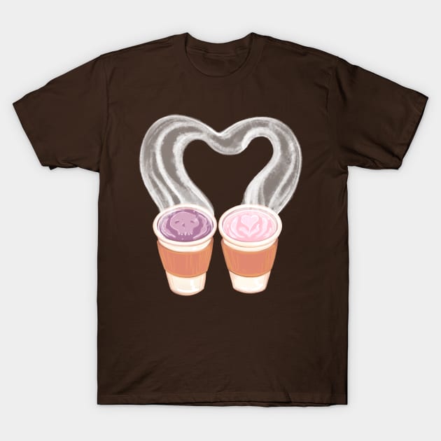 With Marshall Lee and Gary Prince, It's Coffee Time! - Adventure Time / Fionna and Cake fan art T-Shirt by art official sweetener